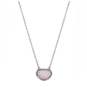 NEW ADORNIA FINE Sterling Silver Opal Birthstone Halo Pendant Necklace